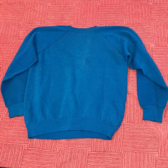 Teal Cactus Print Crew Neck Sweater / sweatshirt for women or teens - Picture 8 of 13